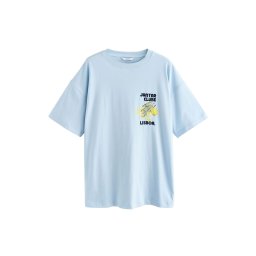 Next Tricou albastru marin / albastru deschis / galben / verde închis