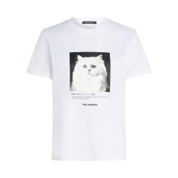 Karl Lagerfeld Tricou 'PORTRAIT' negru / alb