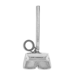 Karl Lagerfeld Breloc 'Ikon' negru / argintiu