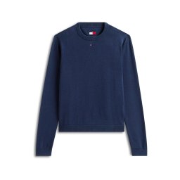 Tommy Jeans Pulover 'Essential' bleumarin / roșu / alb