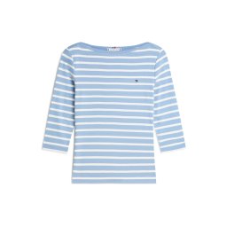 TOMMY HILFIGER Tricou 'New Cody' albastru deschis / alb