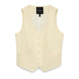 VERO MODA Vestă de costum galben / alb