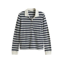 GANT Tricou alb kitt / albastru marin