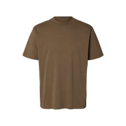 SELECTED Tricou 'SLHCOLMAN' ciocolatiu