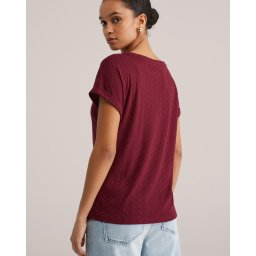 WE Fashion Tricou roșu burgundy