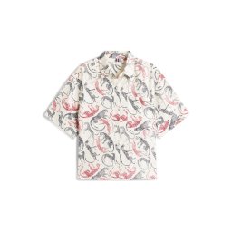 TOMMY HILFIGER Bluză 'Ess' crem / roşu închis / negru