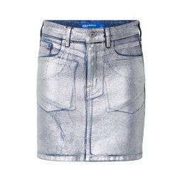 KARL LAGERFELD JEANS Fustă albastru / argintiu