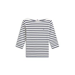 TOMMY HILFIGER Tricou 'New Cody' bleumarin / alb