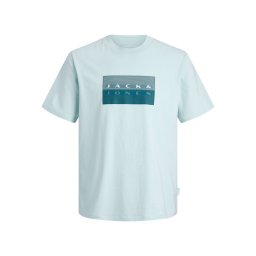 JACK & JONES Tricou 'JCOFusion' albastru / azur / albastru pastel / alb