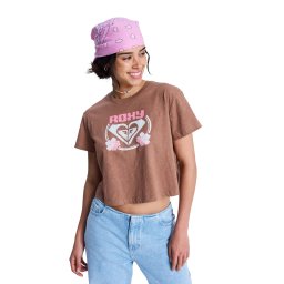 ROXY Tricou 'Endless Weekends' maro / roz deschis / alb