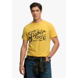 Superdry & Co Tricou 'Industry Worker' galben miere / negru