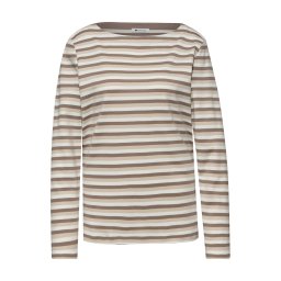 STREET ONE Tricou bej / maro deschis / alb
