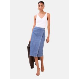 Lipsy Fustă albastru denim
