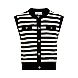 Morgan Vestă tricotată '261-MARK' negru / alb