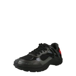 HUGO Sneaker low 'GO2_Mepumf' gri / gri argintiu / roșu / negru