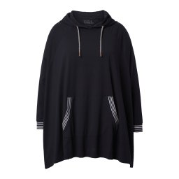 Ulla Popken Tricou supradimensional negru / alb