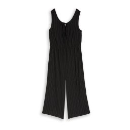 TOM TAILOR DENIM Salopeta negru / alb