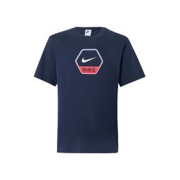 Nike Sportswear Tricou bleumarin / portocaliu închis / alb
