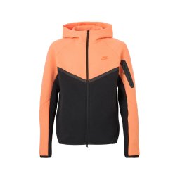 Nike Sportswear Hanorac 'Tech Fleece' gri metalic / portocaliu / negru