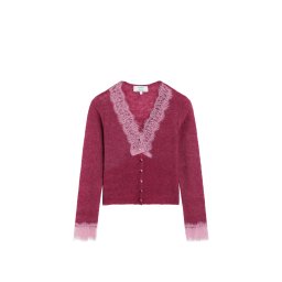 Scalpers Geacă tricotată ' ' roșu / roșu burgundy