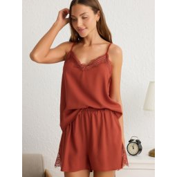 Trendyol Pantaloni scurți roșu oxid
