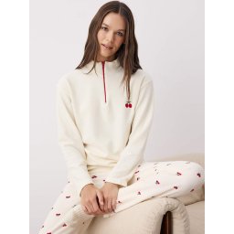 Trendyol Pijama ecru / verde / roșu