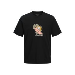 Jack & Jones Plus Tricou 'JORCassis Skull' galben muștar / gri / roz / negru