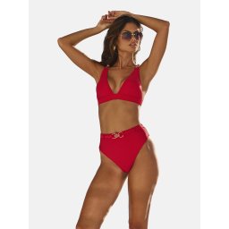 Lipsy Sutien costum de baie roșu