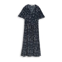 TOM TAILOR Rochie tip bluză bleumarin / alb