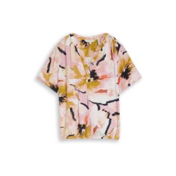TOM TAILOR Bluză galben muștar / roz / rosé / negru