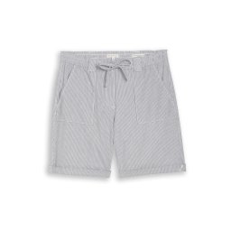 TOM TAILOR Pantaloni eleganți bleumarin / alb