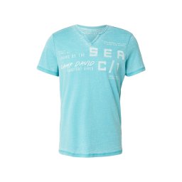 CAMP DAVID Tricou turcoaz / alb
