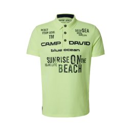 CAMP DAVID Tricou verde neon / negru