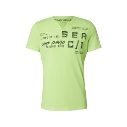 CAMP DAVID Tricou verde neon / negru