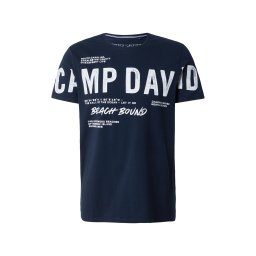 CAMP DAVID Tricou bleumarin / alb