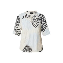 s.Oliver BLACK LABEL Bluză crem / bej deschis / albastru deschis / negru