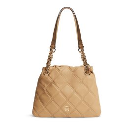 TOMMY HILFIGER Geantă de umăr 'TH Monogram Quilted Tote' kaki