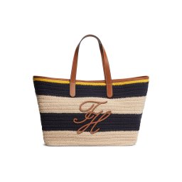 TOMMY HILFIGER Plase de cumpărături bej / bleumarin / maro caramel / galben