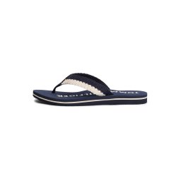 TOMMY HILFIGER Flip-flops albastru închis / alb