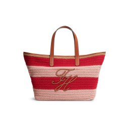 TOMMY HILFIGER Plase de cumpărături maro deschis / roz / roșu