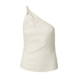 The Base Theory Top 'TWISTED LINEN TOP' bej