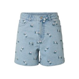 PIECES Jeans 'PCFlora' albastru deschis / verde închis / roz / alb