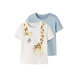 NAME IT Tricou 'NBMHOS' bej / crem / albastru deschis / maro