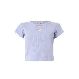 Calvin Klein Jeans Tricou 'Woven Label Baby' mov liliachiu