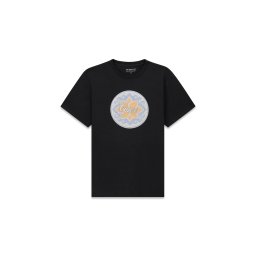 GUESS Tricou albastru porumbel / portocaliu / negru / alb