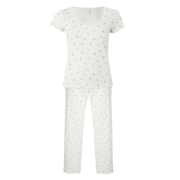 Hunkemöller Pijama 'Daisy' bej deschis / albastru / verde