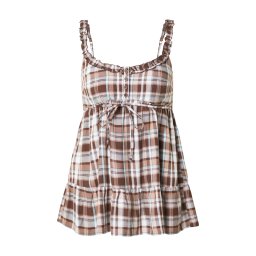 HOLLISTER Top maro / alb