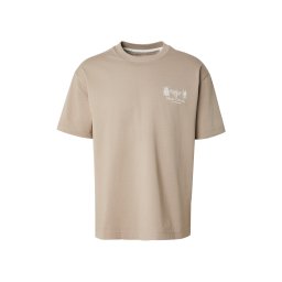 Marc O'Polo Tricou maro cămilă / bej deschis