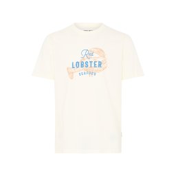 BLEND Tricou 'BHKRISTOFF' albastru regal / portocaliu / alb lână