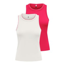 ONLY Top 'ONLALLY' roz zmeură / alb